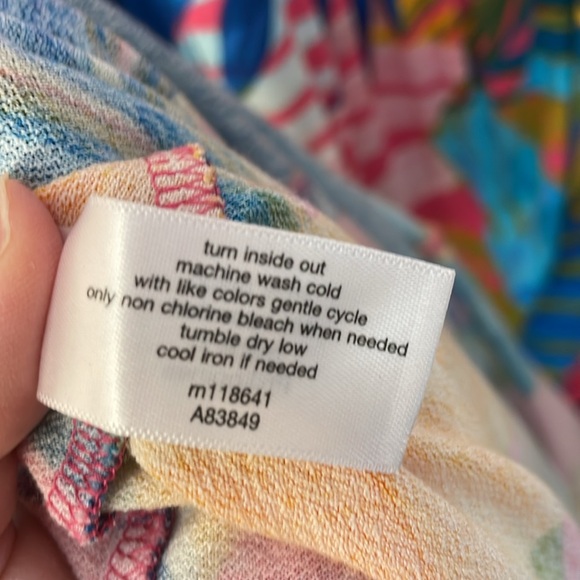 LANE BRYANT UEC Size 14/16 Sleeveless Tropical Print Midi Dress Pink Blue yellow - Picture 14 of 16